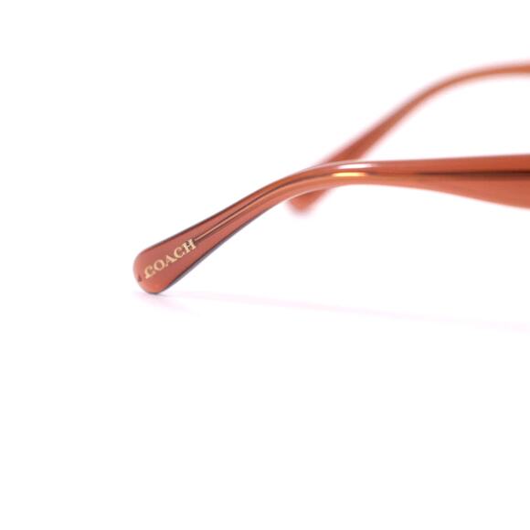 Coach Round Womens Sunglasses - Transparent Amber/Brown - NWT - Picture 6 of 13